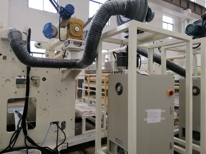 Mesin Laminasi Plastik Hot Melt Otomatis dengan Sistem Pendinginan Cepat dalam warna putih dan biru 0