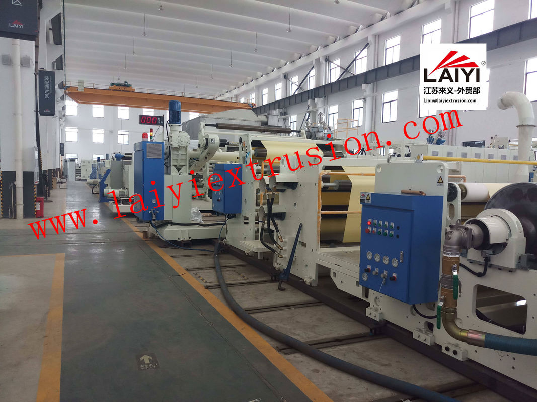 8-45μM Mesin Coating Kertas Ketebalan Dengan Extruder Pengangkatan Otomatis