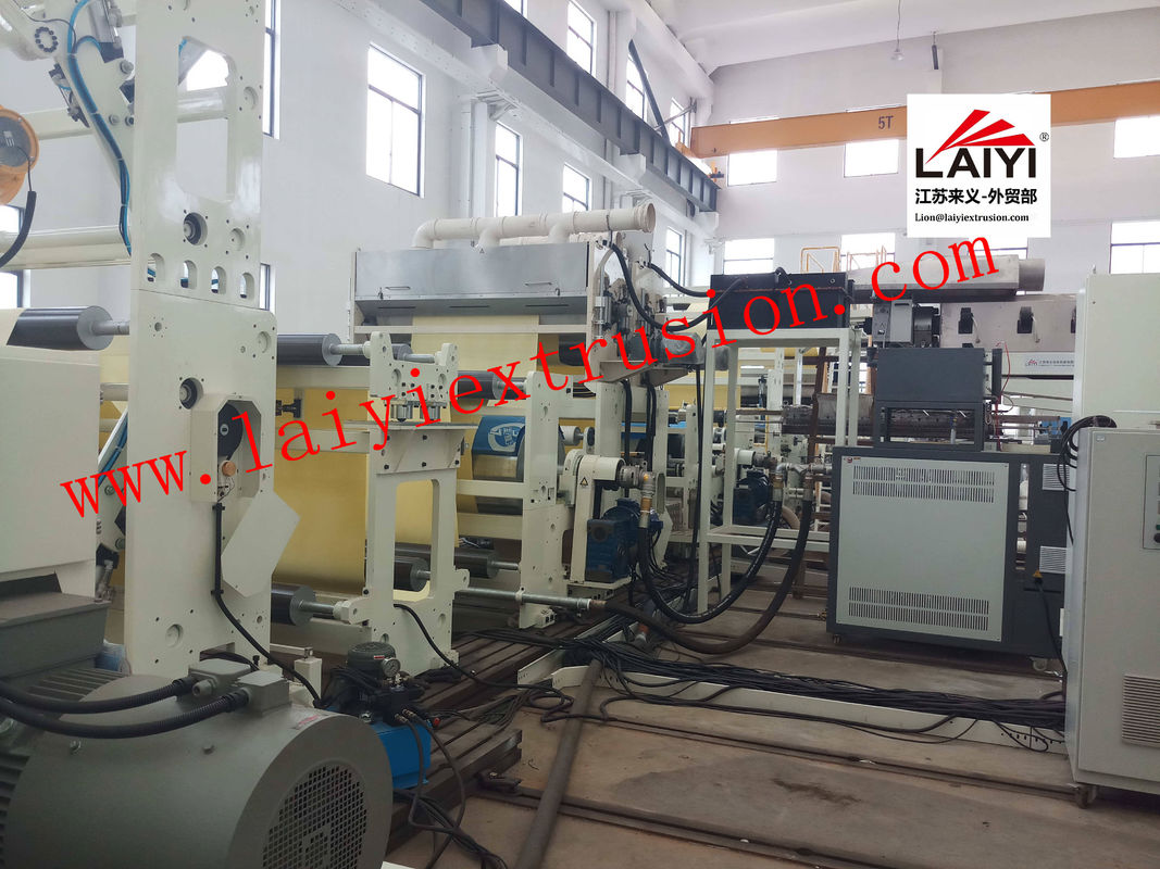 Roll Paper Double Sided Laminating Machine, Automatic Lifting Type Extruder